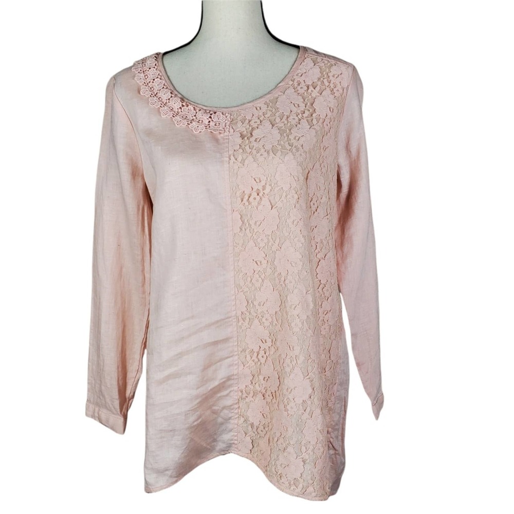 Sundance Tenille Linen Hi Lo Hem Lacy Tunic